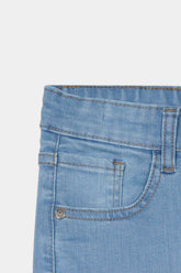 Boys Light Blue Slim Fit Pants